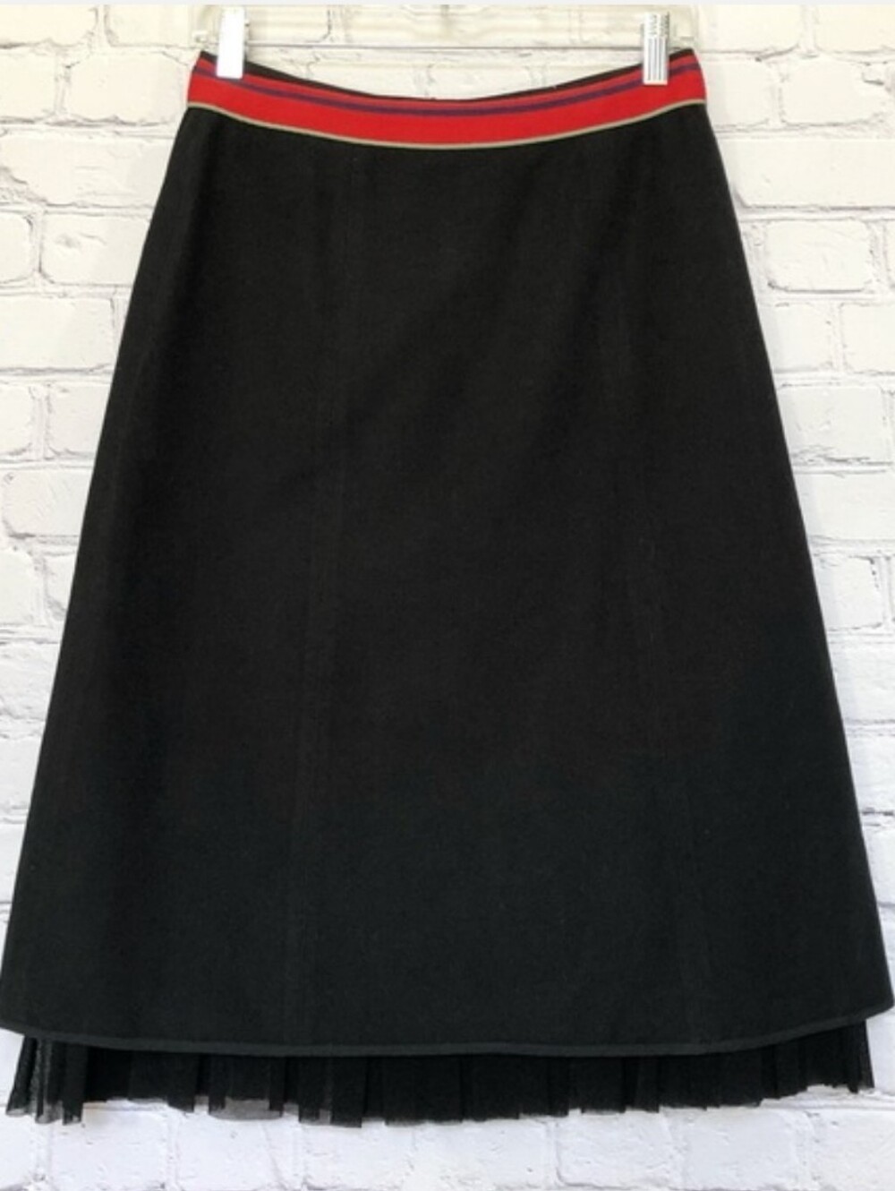 Sleeping On Snow Black felt skirt Size 4